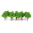 10pcs Train Model Multi Branched Tree Scenery 1/100 Scale Light Green