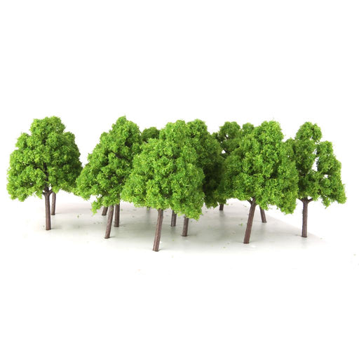 25Pcs Model Cypress Tress Train Railroad Scenery 1:150 Light Green