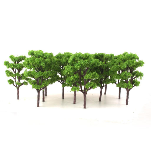 20pcs Light Green Layout Model Train Bombax Trees Forest Scale 1/150 8.3CM