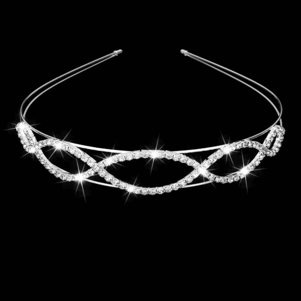 Wedding Bridal Bridesmaid Crystal Rhinestone Crown Headband Tiara