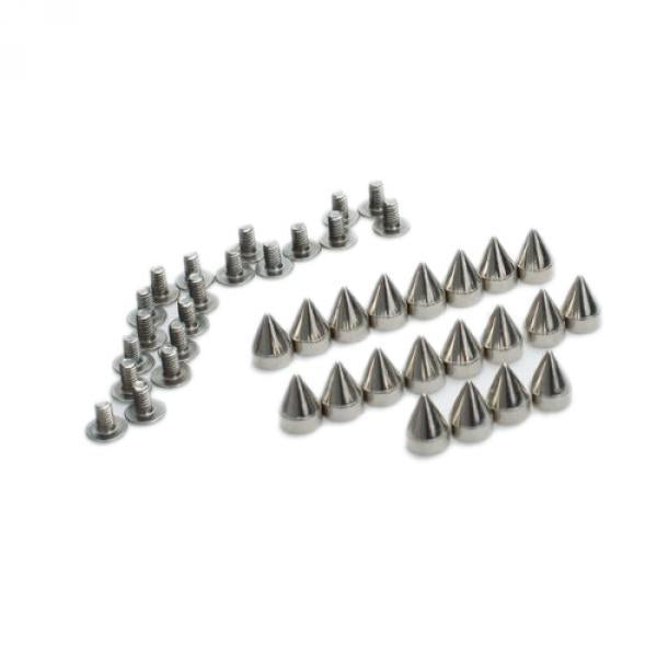 Crofta 100 X Cone Spikes Studs For DIY Craft Punk Leathercraft Bag Bracelet Clothes 9mm