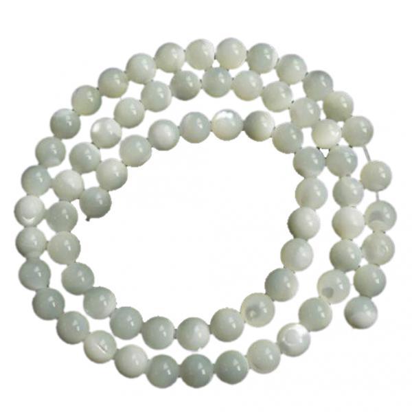 Crofta 15 Inch Fashionable Round Shape Beads Strand 6mm Diameter FOR Necklace Bracelet DIY Jewelry Making Pack of 2PCS