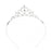 Crofta Women Girls Bridal Bridesmaid Wedding Engagement Party Clear Crystal Charms Heart-Shape Crown Headband Tiara Headwear Jewelry