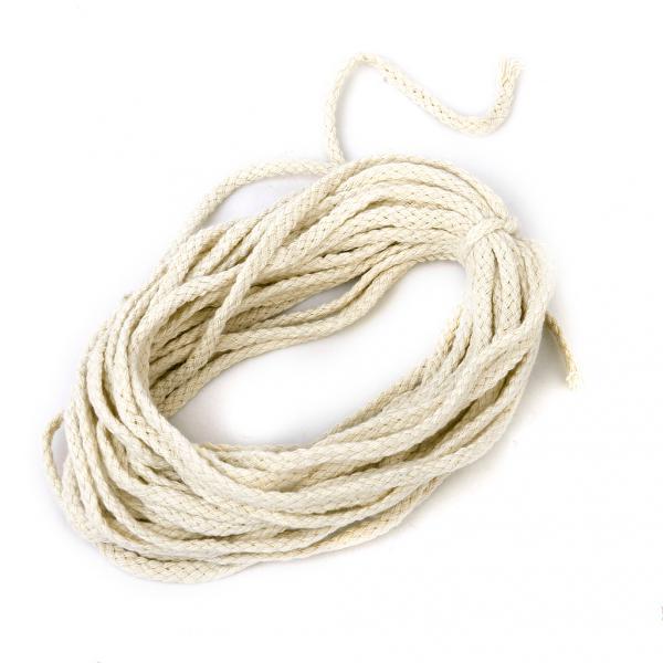 Crofta 11yds 5mm Soft Braided Cotton Rope Piping Cord Multi Craft Sewing DIY Use Beige Natural Pack of 2PCS