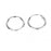 Crofta 1 Pair Fashionable Endless Hoop Rings Lip Nose Ear Studs Women Girls Jewelry Gift 8mm Silver