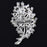 Crofta Women Girls Ladies Sparkly Crystal Rhinestone Bridal Wedding Bouquet Flower Brooch Pin