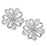 Crofta Women Girls Ladies Shining Crystal Diamante Floral Wedding Prom Bridal Brooch Pin