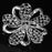 Crofta Women Girls Ladies Shining Crystal Diamante Floral Wedding Prom Bridal Brooch Pin