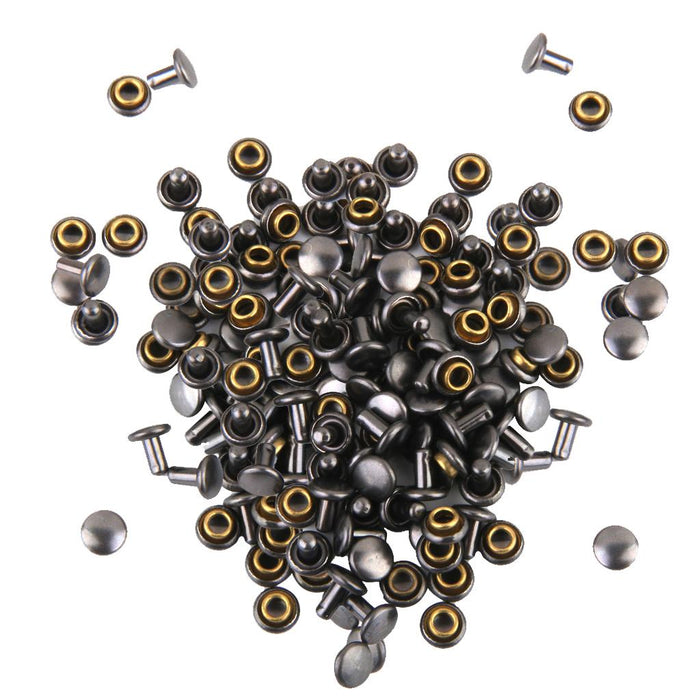 Crofta 100Set Double Sided Rivets Fasteners Studs Button Sewing Leather craft Jeans