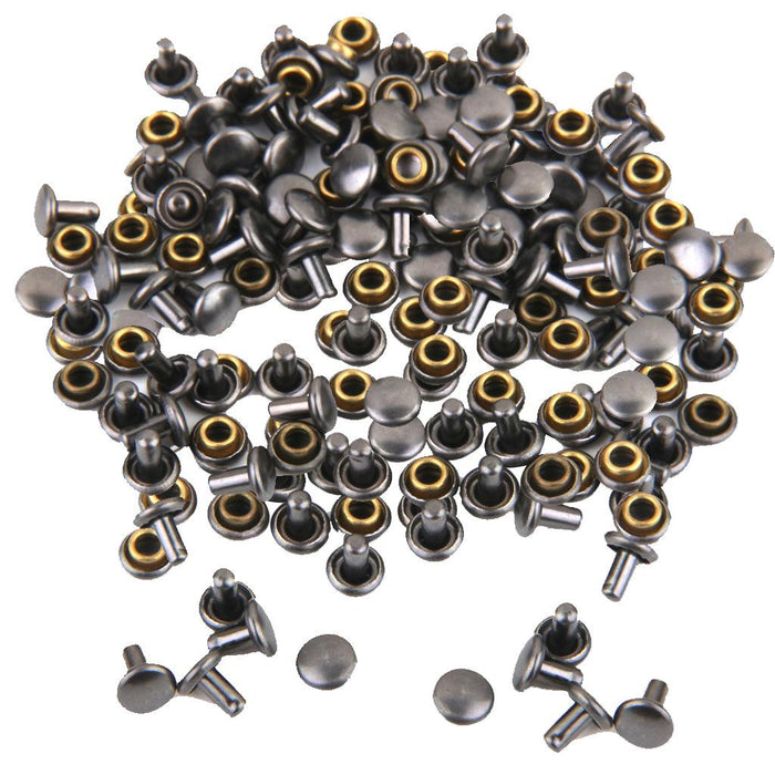 Crofta 100Set Double Sided Rivets Fasteners Studs Button Sewing Leather craft Jeans