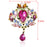 Crofta Women Girls Ladies Fashionable Sparkly Crystal Rhinestone Brooch Pin Wedding Party Supplies Multi-Color