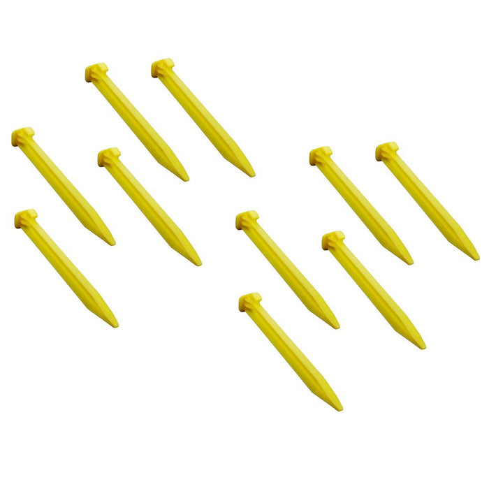 Crofta 10 Pieces Plastic Endurable Awning Tent Stakes Pegs Nails for Camping Hiking