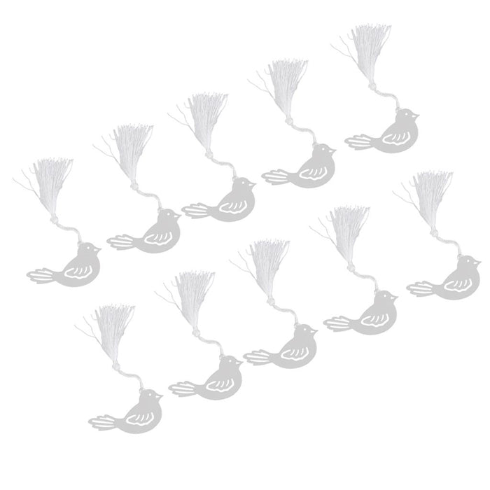 Crofta Creative Bird Pattern Bookmark Label Stationary Wedding Party Supplies Ceremony Gift Pack Of 10PCS