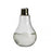 Crofta 2 Pieces Bulb Clear Glass Flower Vase Terrarium Container Hydroponics Plant Pot