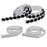 Crofta 140 Pairs Self Adhesive Hook Loop Fastener Tape Stick on Coins Dots Black White 16mm