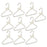 Crofta 10 Piece Pearl Beaded Clothes Pants Hanger Trousers Dress Holder White