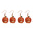 Crofta 2 Pairs/Pack Full Paved Crystal Rhinestone Halloween Pumpkin Shape Kawaii Fun Drop Dangle Earring Girls Women Jewelry Gift