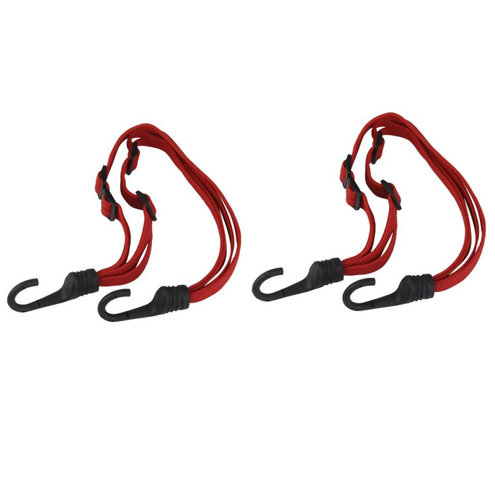 Crofta 2 Pieces Adjustable Motorcycle Luggage Tie Down Bungee Straps Cords with Hooks