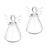 Crofta 2Pieces Hanging Glass Hydroponic Flower Vase Terrarium Container Angel Decor