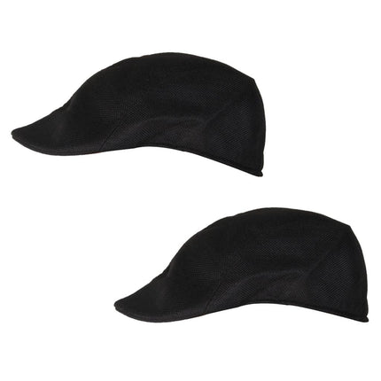 Crofta 2 Pieces Mens Flat Cap Baker Boy Hat Peaked Mens Country Farmer Beret Unisex