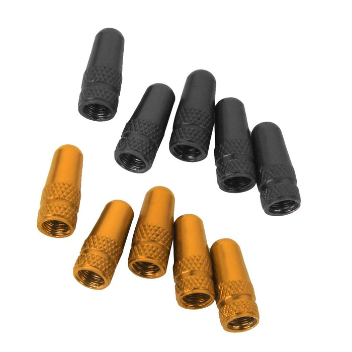 Crofta 10 Pieces Road MTB Bike Presta Inner Tube Alloy Dust Cover Valve Caps