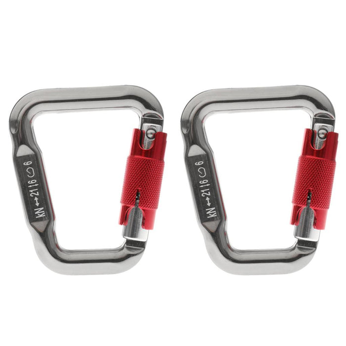 Crofta 2 Pieces 21KN / 2100kg Heavy Duty Auto Locking Carabiner Paraglider Paragliding Climbing Equipment