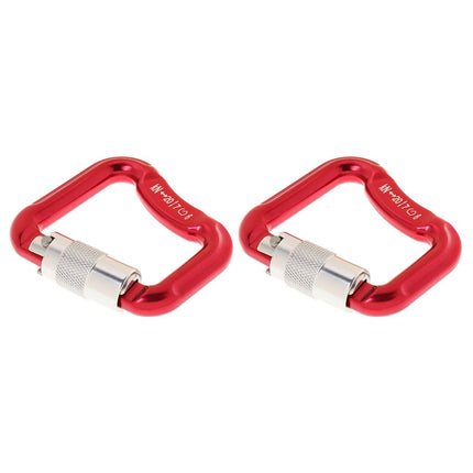 Crofta 2 Pieces of 20KN Aluminum Alloy Paragliding Paraglider Carabiners - Red