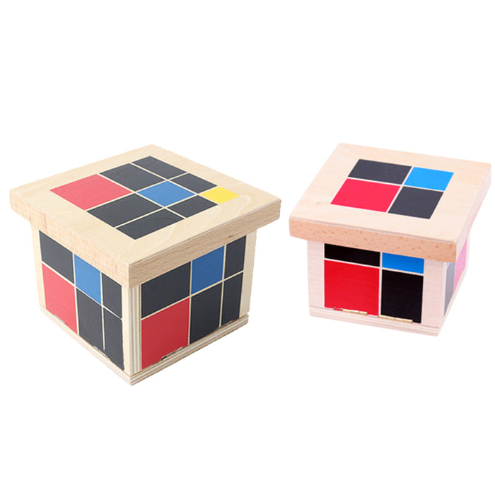 Crofta Wooden Montessori Mathematics Material Trinomial and Binomial Cube Set Kids Early Learn Algebra and Maths Educational Toy Gift