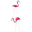 Crofta 2 Piece Looking Up and Down Flamingo Plastic Yard Garden Ornaments Props Pink