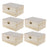 Crofta 5 Pieces Plain Unpainted Natural Wooden Storage Box Memory Chest Craft Boxes