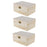 Crofta 3 Pieces Wooden Jewelry Storage Box Wood Crafts Case Art Decor Kids DIY Toys