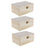 Crofta 3 Pieces Wooden Jewelry Storage Box Wood Crafts Case Art Decor Kids DIY Toys