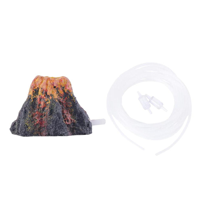 Crofta Aquarium Underwater Bubbling Volcano Ornament with Air Pipe Fish Tank Decor