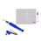 Crofta 5 In 1 Aluminium Magnetic Phone Repair Opening Tool Screwdriver Set Blue + Rewritable Anti Slip Surface Magnetic Project Mat with Marker Pen 20cm x 25cm for Iphone 4 5 6 7 Plus, Smasung,HUAWEI