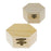 Crofta 2pcs Mixed Size Unpainted Hexagonal Wooden Jewelry Box Memory Chest Boxes