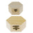 Crofta 2pcs Mixed Size Unpainted Hexagonal Wooden Jewelry Box Memory Chest Boxes