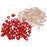 Crofta 100 Pieces Wooden Red Heart Adhesive Stickers& 100 Pieces Wood Pegs Pins for DIY Craft