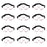 Crofta 12 Pieces Anti Down Basketball Goggles Sport Glasses Frame Eyewear Frame Professional Basketball Training White