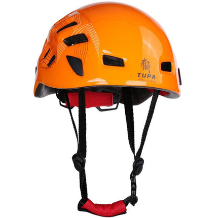 Crofta 2 Pieces Lightweight Adjustable Mountaineering Safety Helmet Hard Hat for Rescue Rock Climbing Rappelling Protection Yellow + Orange 21"-24" Head Circumference