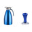 Crofta Coffee Pot Stainless Steel Double Wall Vacuum Insulated 2L Large Capacity Tea/Water Pitcher with Coffee Tamper Blue