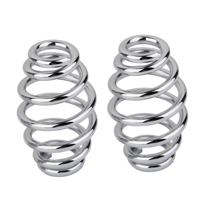 Crofta 2 Pairs Chrome Barrel and Torsion Solo Seat Springs for Harley Motorcycle