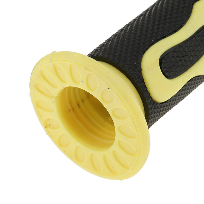 Crofta 2 Pairs Yellow+Blue 7/8'' 22mm Motorcycle Scooter Handlebar Hand Grips