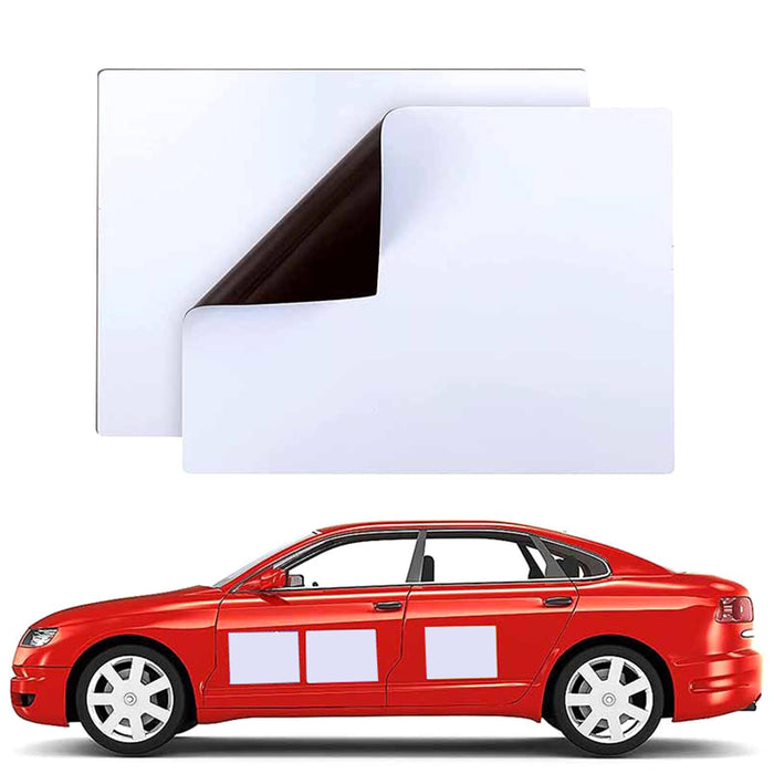 2x Blank Magnets Rounded Corners for Marketing Vehicles Cars Commercial Style C