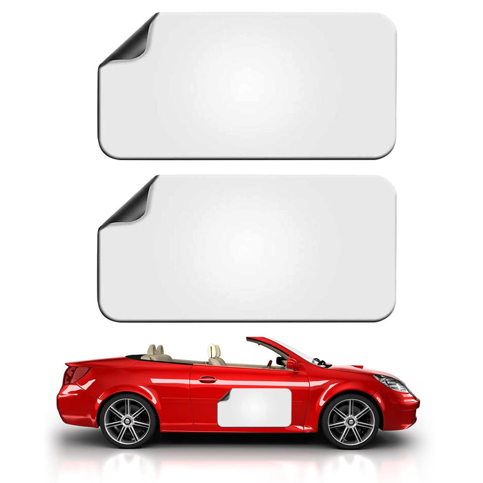 2x Blank Magnets Rounded Corners for Marketing Vehicles Cars Commercial Style C