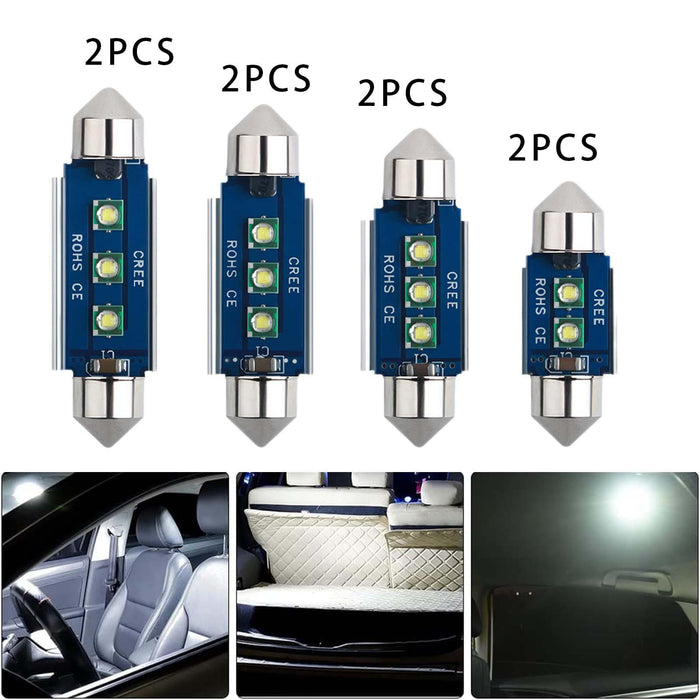 2x Generic Car LED Bulbs Reading Light Car Interior Dome Light for Cars 31mm