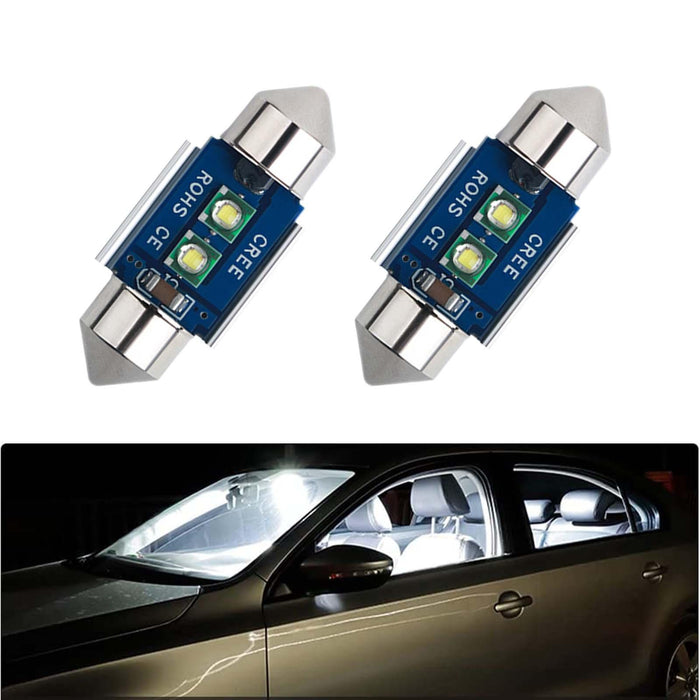 2x Generic Car LED Bulbs Reading Light Car Interior Dome Light for Cars 31mm