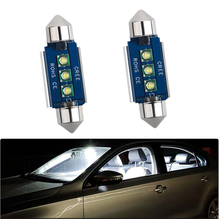 2x Generic Car LED Bulbs Reading Light Car Interior Dome Light for Cars 36mm