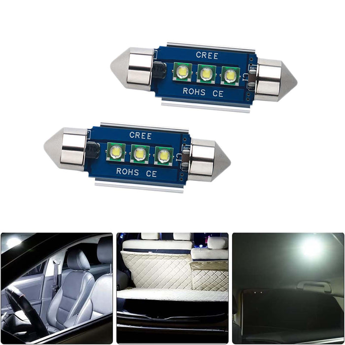 2x Generic Car LED Bulbs Reading Light Car Interior Dome Light for Cars 36mm