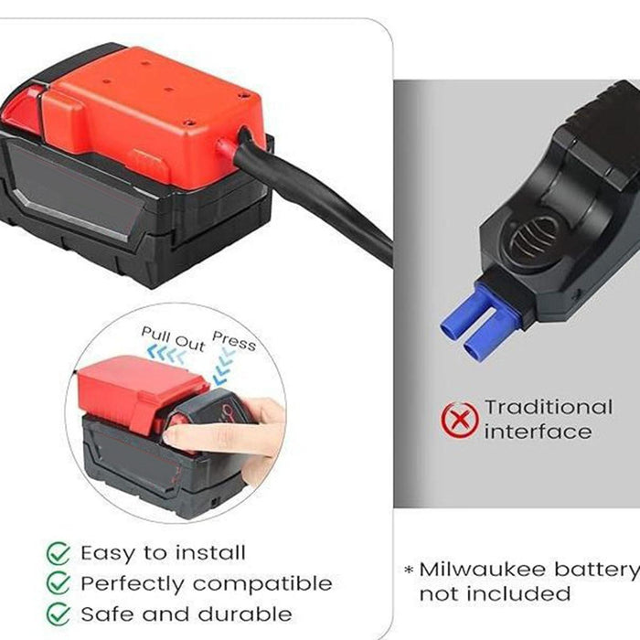 Crofta Car Starter Heavy-duty Practical 8AWG Cable Portable Battery Connection Line