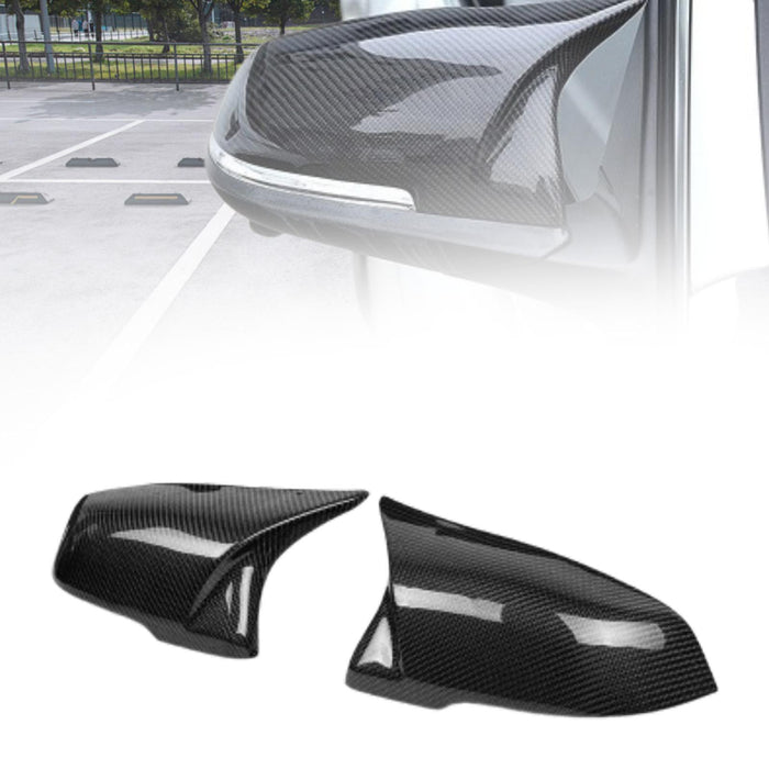 Crofta 2Pcs Car Rear View Mirror Covers Sturdy Side Door Wing Mirror Shell Housing